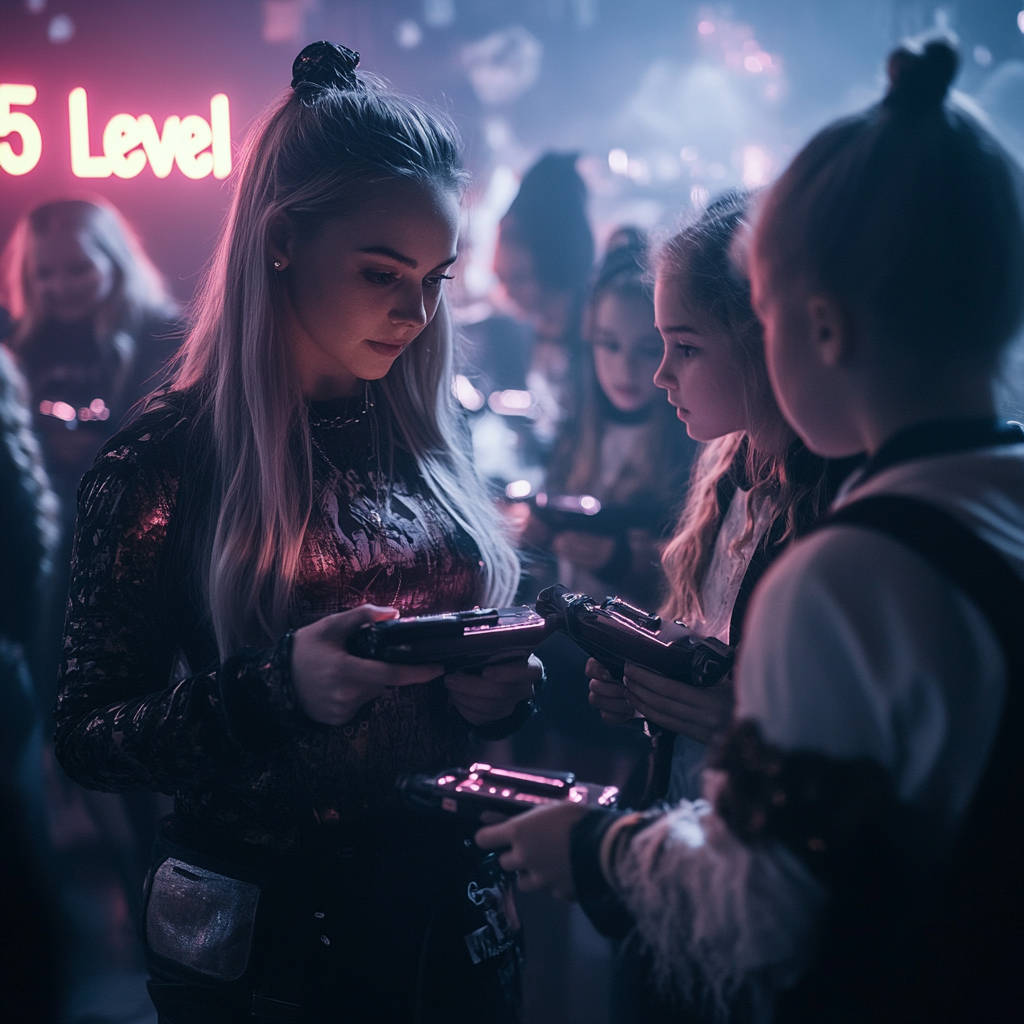 Cargo truck near containers